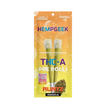 HEMPGEEK THC-A PRE ROLLS RUNTZ INDICA 2000 MG x2