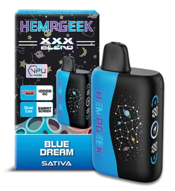 HempGeek XXX Blend Disposable Vape - Blue Dream (Sativa) - 10,000 mg