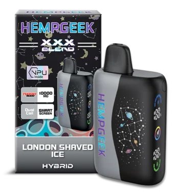 HempGeek XXX Blend Disposable Vape - London Shaved Ice(Hybrid) - 10,000 mg