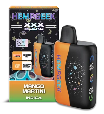 HempGeek XXX Blend Disposable Vape - Mango Martini (Indica) - 10,000 mg