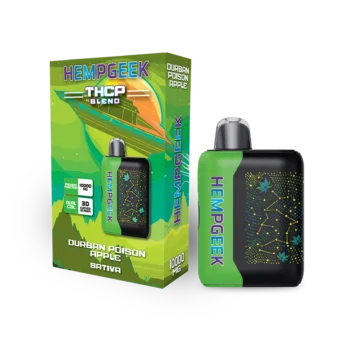 HempGeek THCP Blend Disposable Vape – Durban Poison Apple – 10,000mg (Sativa)