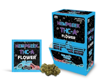 HEMPGEEK THC-A FLOWER | Gelato Cake - Sativa | 25 Pack (1gram per pack)