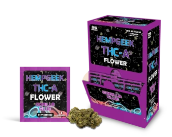 HEMPGEEK THC-A FLOWER | Gorilla Glue - Hybrid | 25 Pack (1gram per pack)